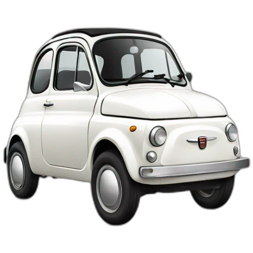 white fiat 500 emoji