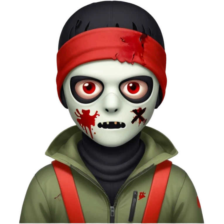 make a, zombie, boy, blackhair with a ski mask pull from nike ou syna emoji