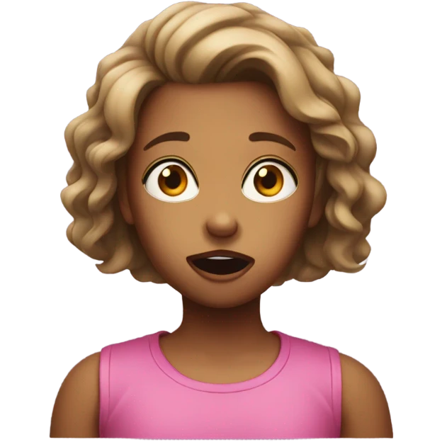 The girl is in shock emoji