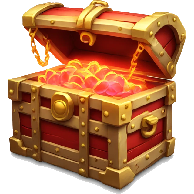 treasure chest red glowing neon emoji