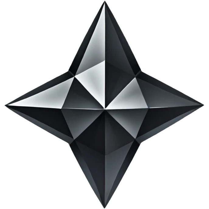 black diamond 8pointed star  emoji