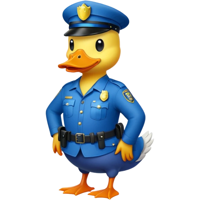 Police duck full body emoji