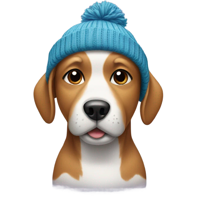 Dog with beanie emoji