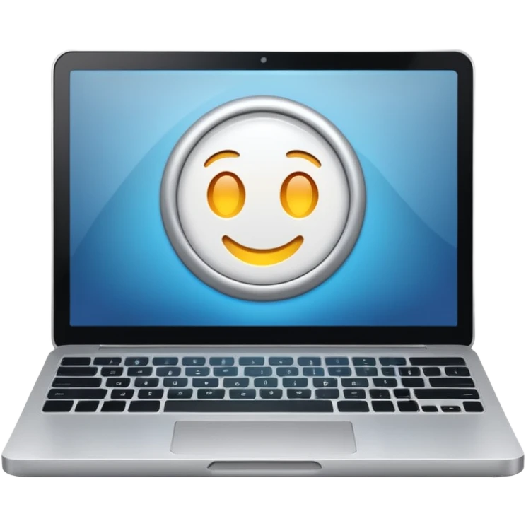 laptop with software window visible emoji