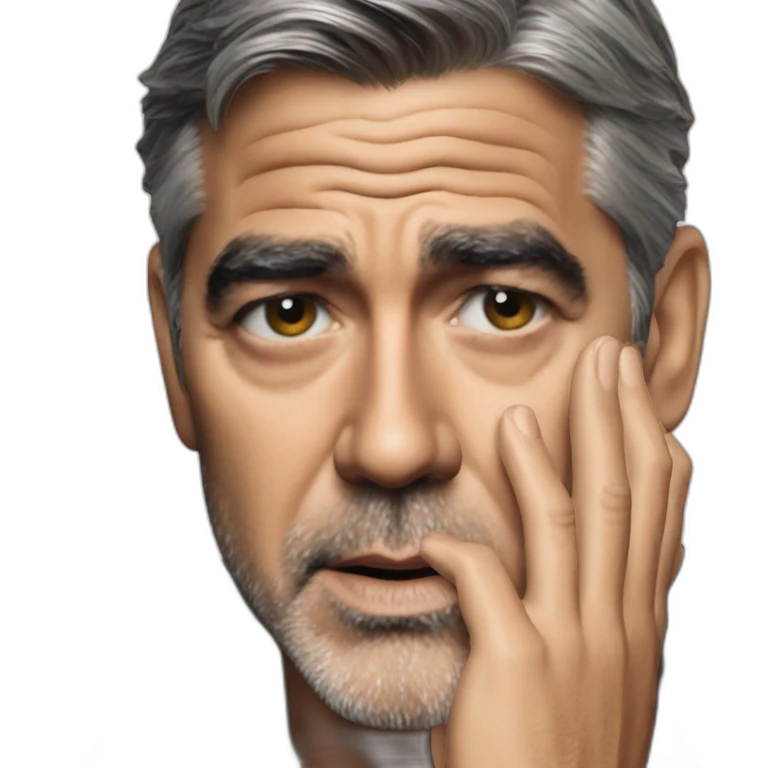 George Clooney crying emoji