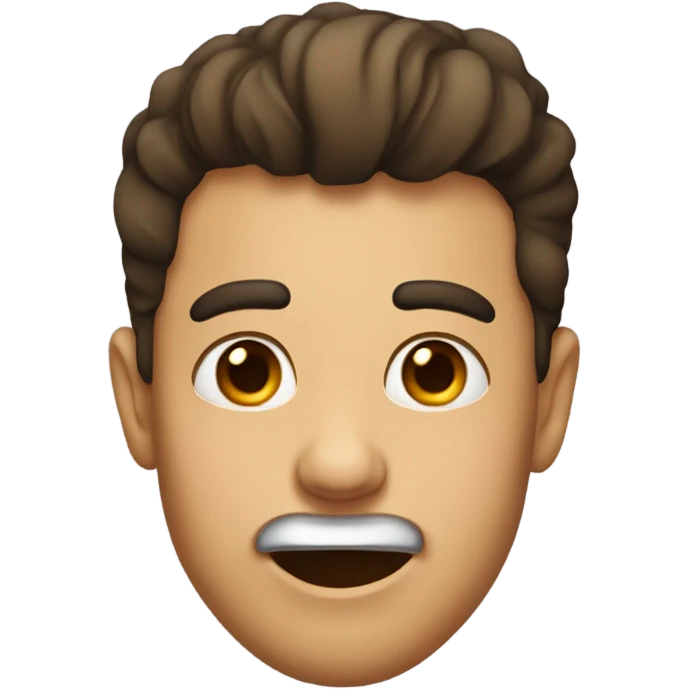 raised eyebrow and tongue out emoji