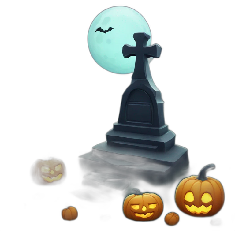 cute halloween graveyard emoji