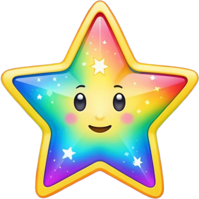 Rainbow star emoji