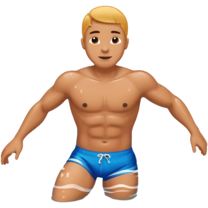 Create a person swimming with no shirt emoji