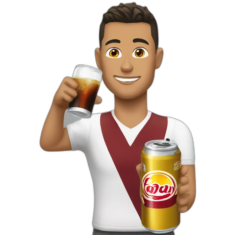 ronaldo drinking cola emoji