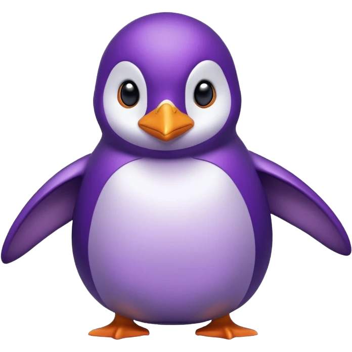 Purple penguin levitating like Gojo  emoji