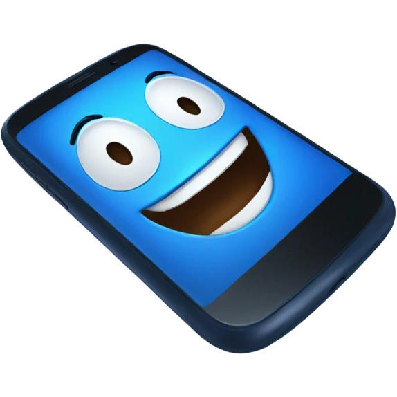 Smartphone BLUE laughing emoji