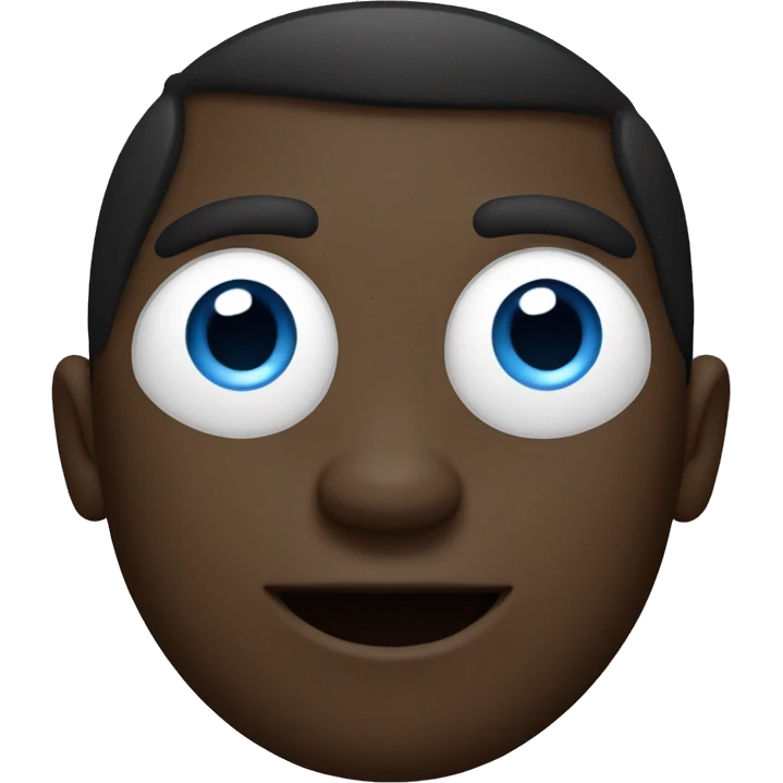 Un muchacho cabello negro onriendo con ojos azules piel blanca  emoji