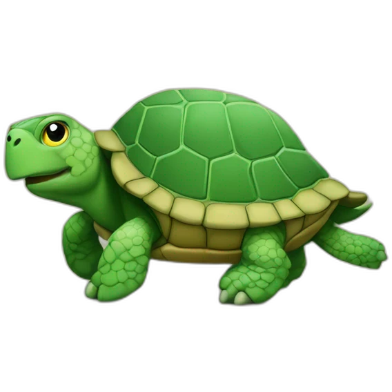 Tortue sur cheval emoji