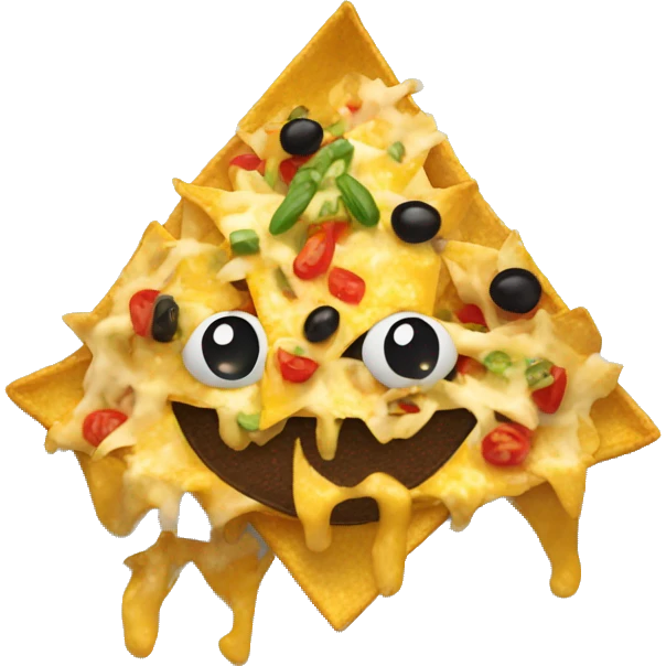 Supreme nachos on a plate emoji
