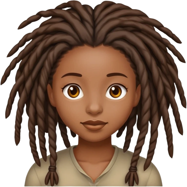 Black girl with locs emoji