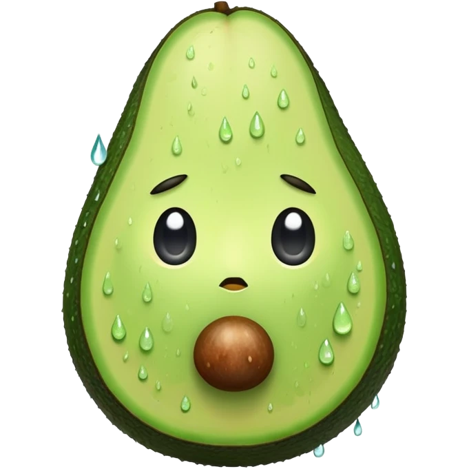 sad avocado crying emoji