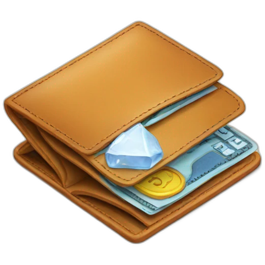 wallet with ices emoji