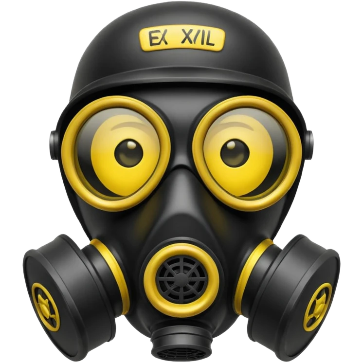 Emoji gas mask emoji