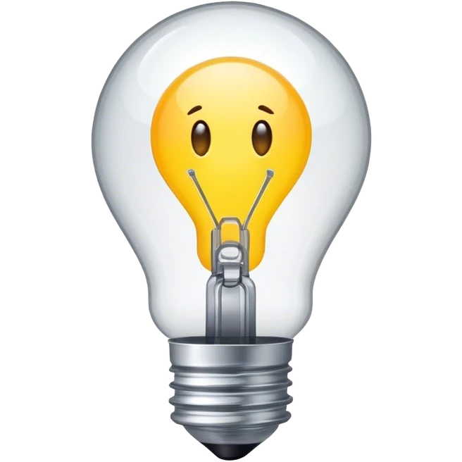 Broken bulb glass emoji