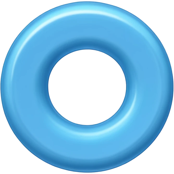 blue ringed-shaped candy with oval inside emoji