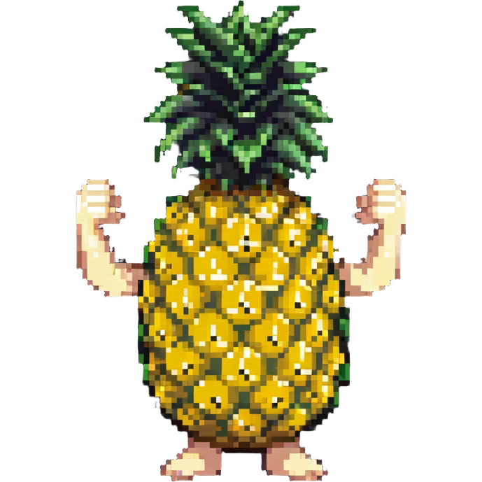 pineapple with a fist emoji