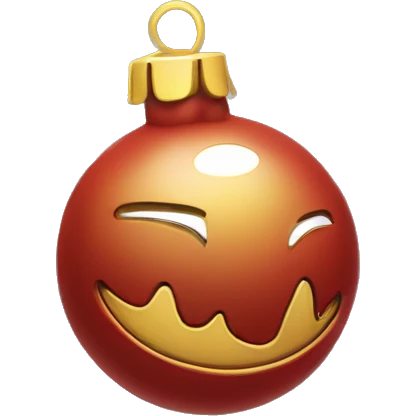 dunkelrote Weihnachtskugel emoji
