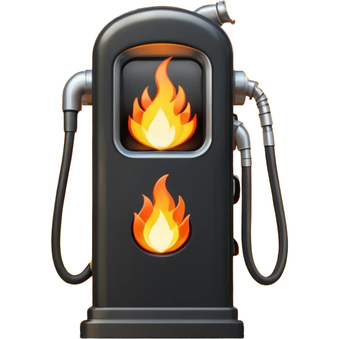 gas pump on fire emoji