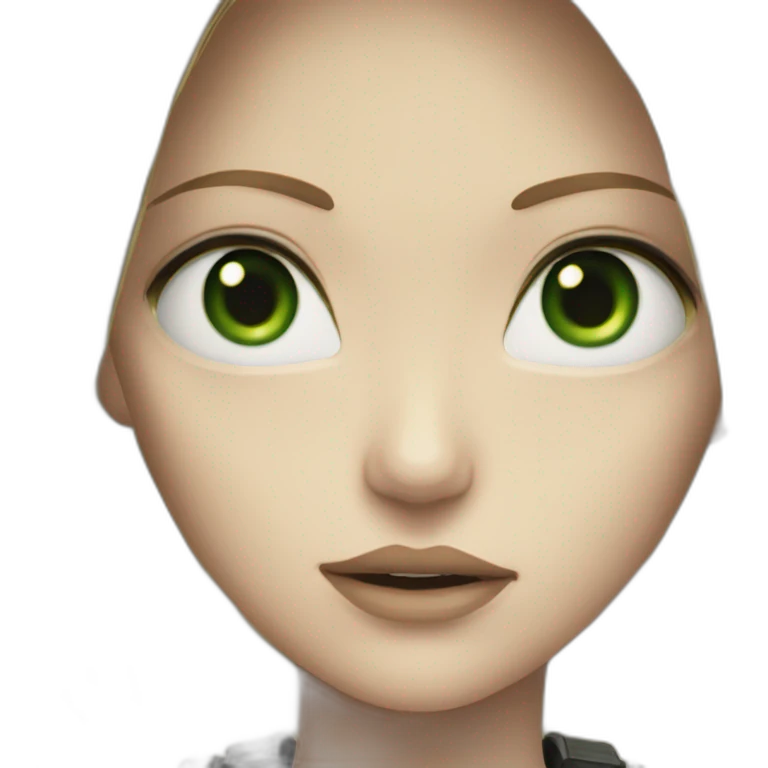 Alita battle angel blonde and green eyes emoji