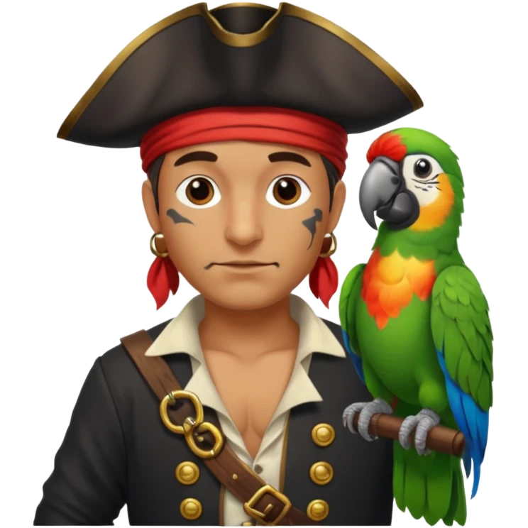 pirate and parrot emoji