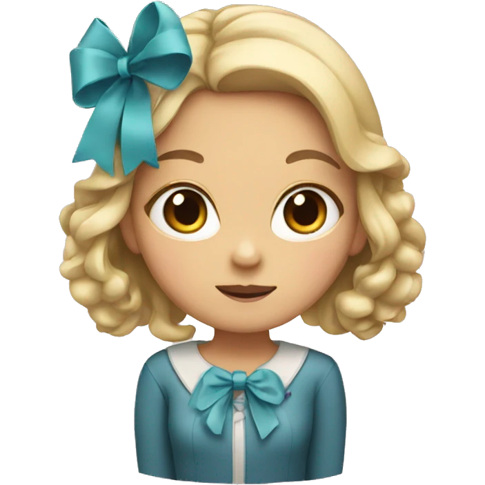 girl with a bow emoji