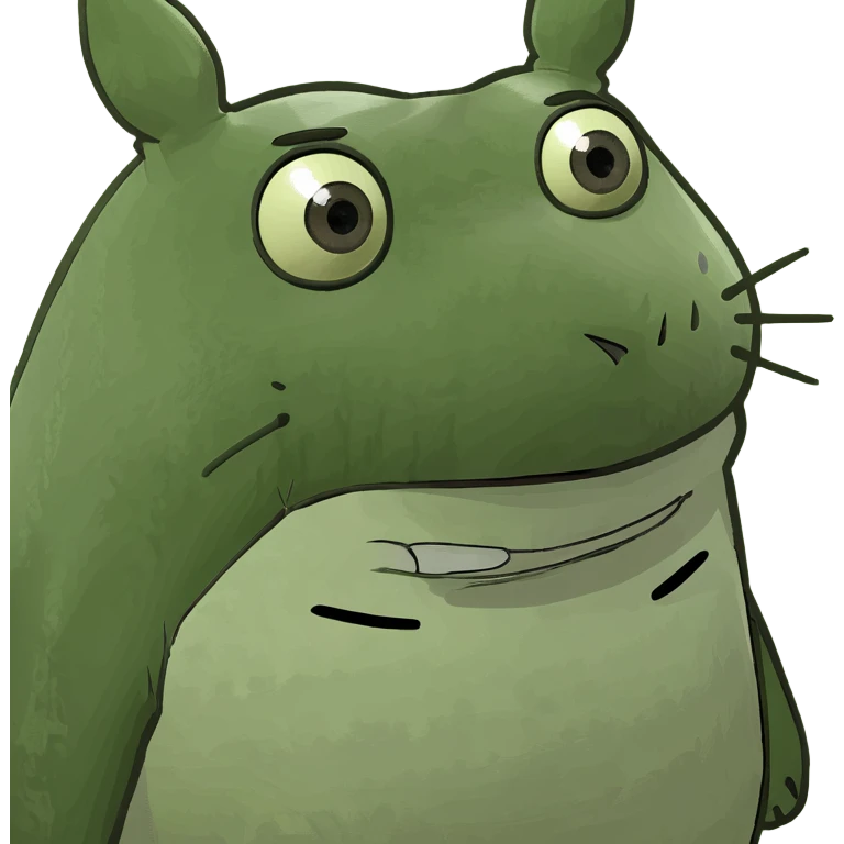 Totoro pogchamp emoji with big eyes emoji