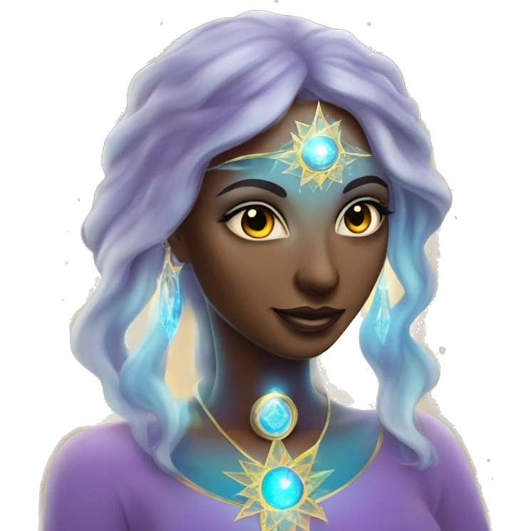 Pleiadian radiant glowing diva woman female third eye emoji
