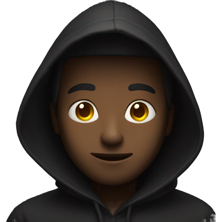a guy with a hoodie in the dark  emoji