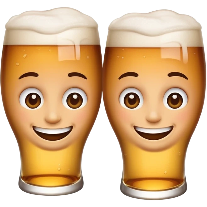 Hello emoji style face drinking two beers at once emoji