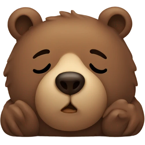 Sleepy bear emoji