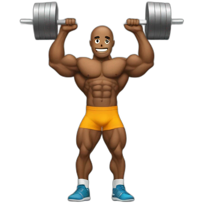 bodybuilder weightlifting emoji