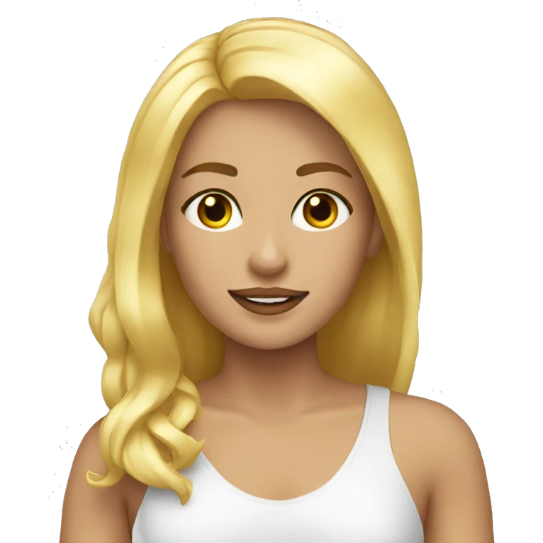 Beautiful blonde Girl   emoji