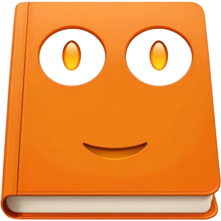 front facing orange book simple emoji