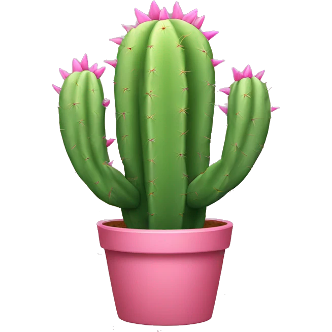 Pink cactus emoji