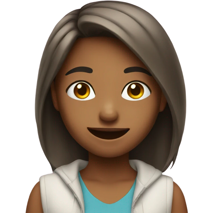 Girl feeling positive emoji