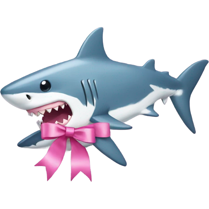 shark with a pink bow emoji