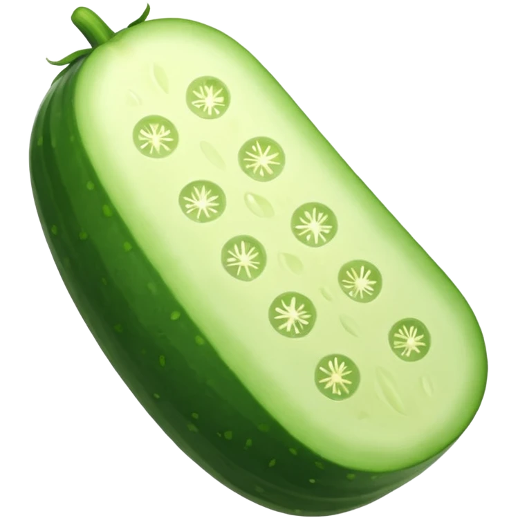 cucumber with small piece  emoji