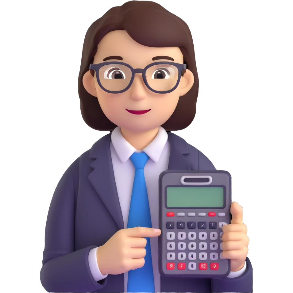 accountant with glasses and calculator emoji