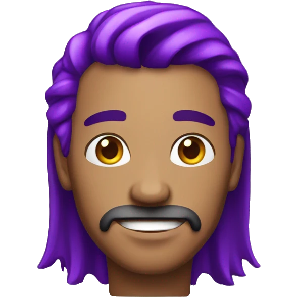 hombre con el cabello color morado emoji