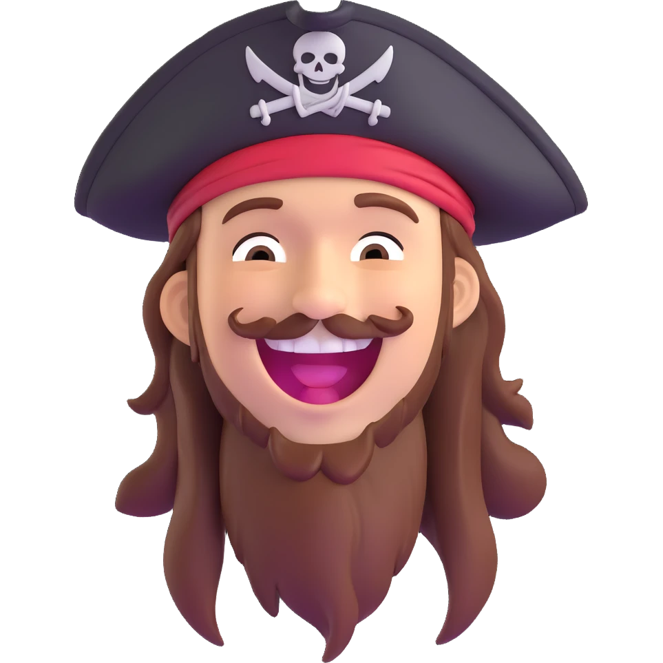 pirate laughing emoji