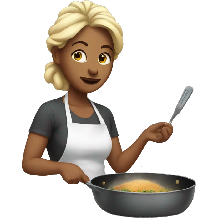 White woman cooking emoji