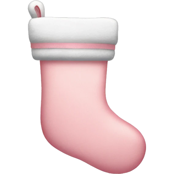  light pink Christmas stocking emoji