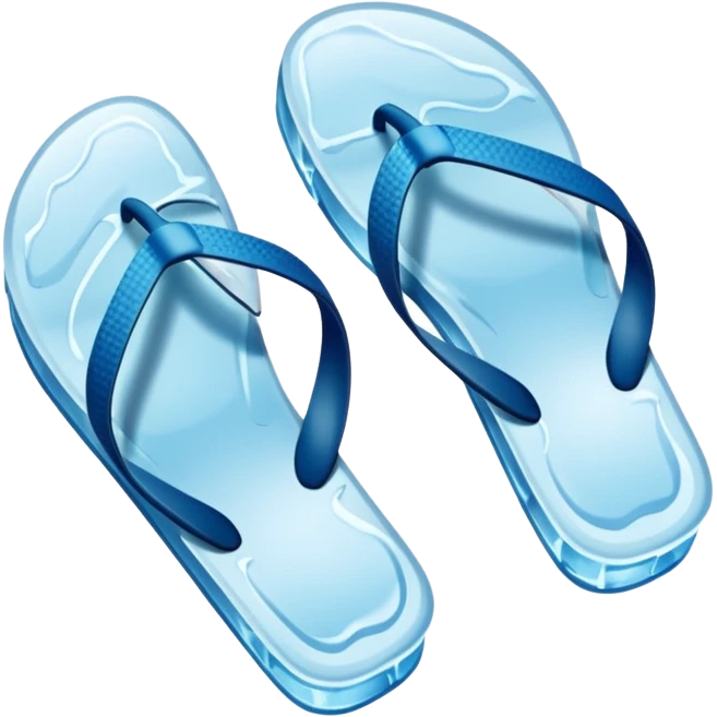 flip flop made of ice emoji