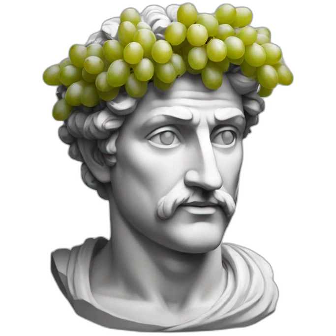 greek god with crown of grapes emoji